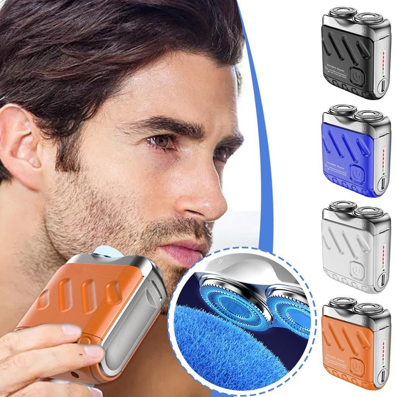 Dual Ring Portable Rotary Electric Shaver