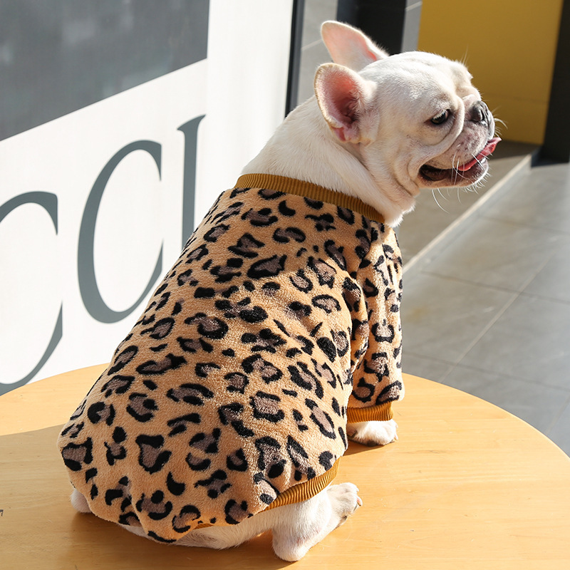 Pet Leopard Printed Warm Pajamas Jacket - Image 6