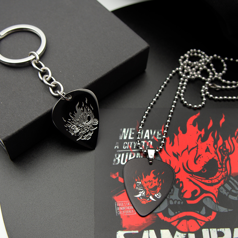 Titanium Steel Devil Picks Keychain