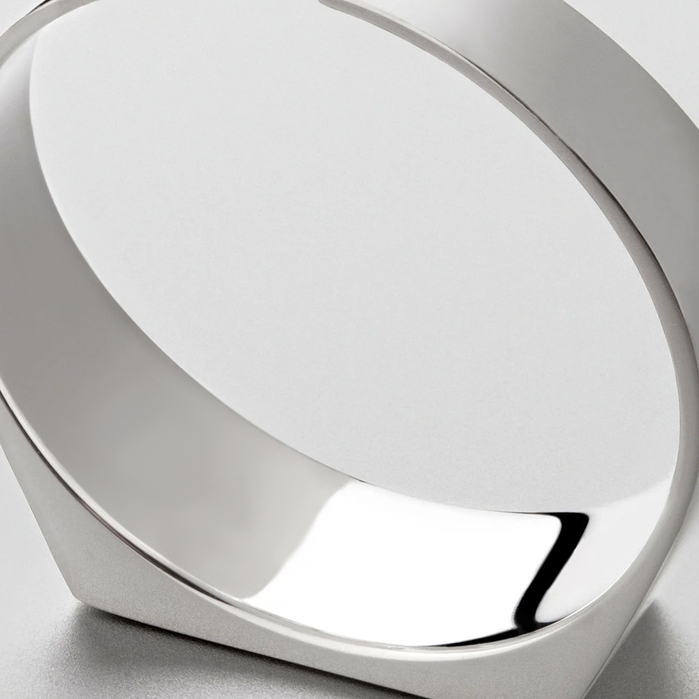 Stainless Steel Strip Glossy Ring Men - Image 5
