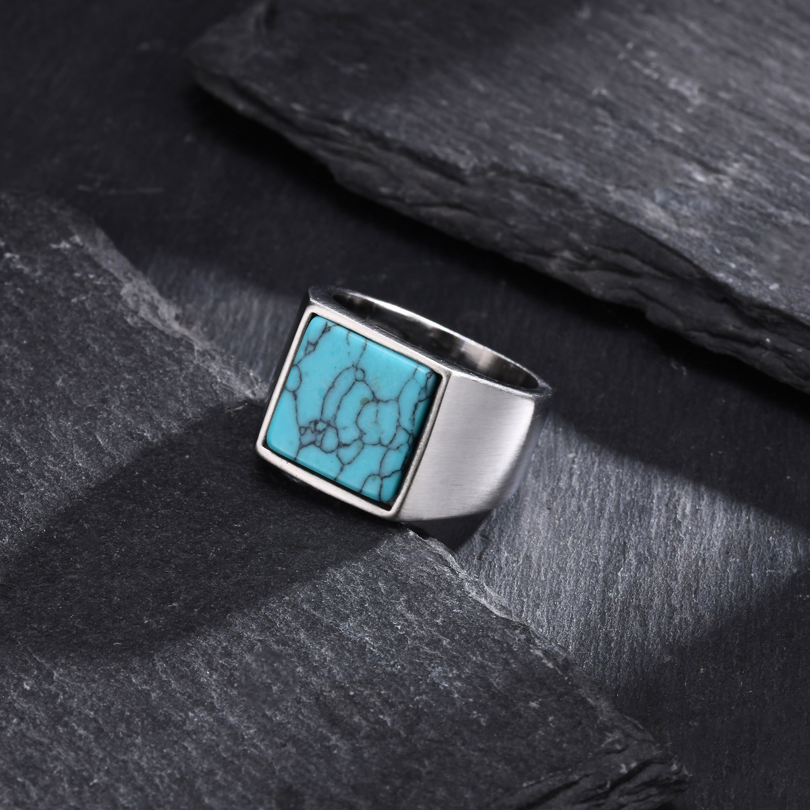 Stainless Steel Square Seal Ring For Men - Image 7