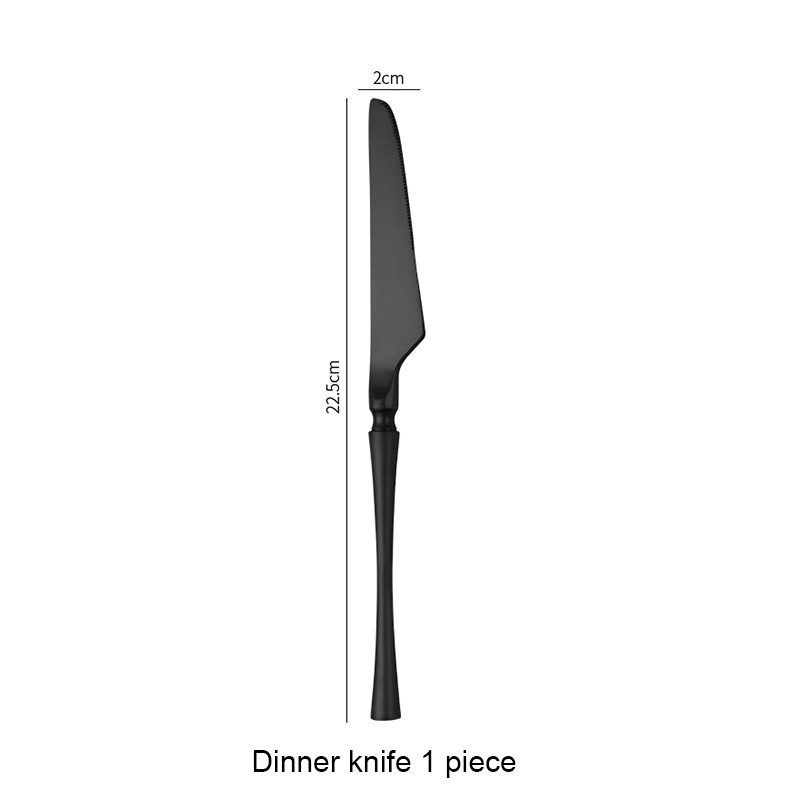 Matte Black Stainless Steel Luxury Flatware Set - Image 6