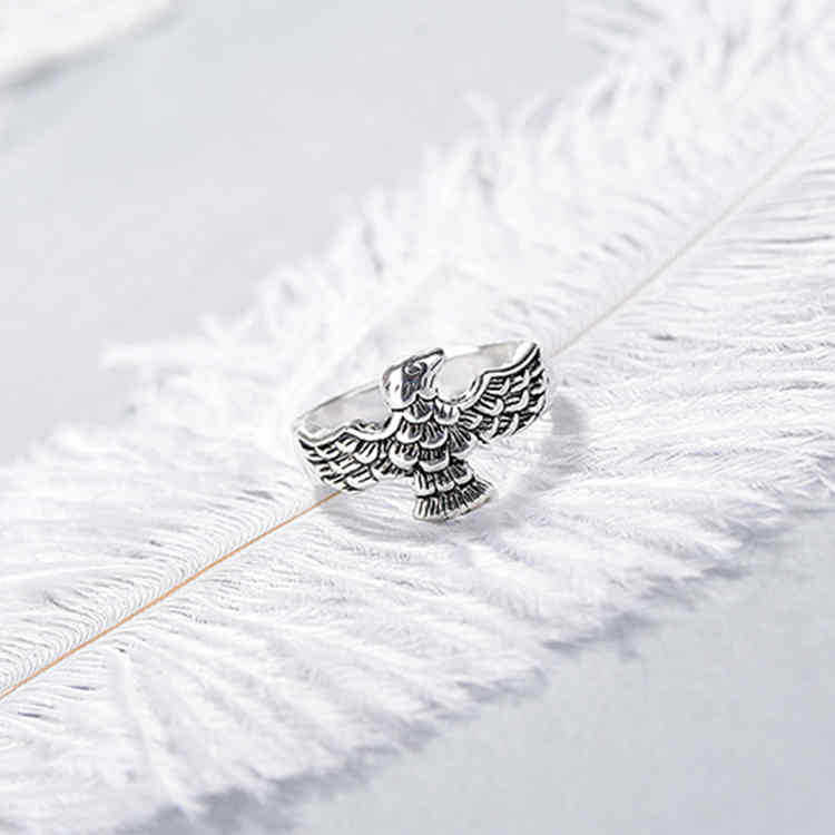 Old Pattern Eagle Ring