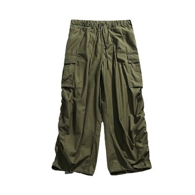 Wide-leg Japanese Retro Pocket Workwear Trousers - Image 3