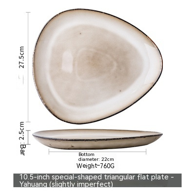 Retro Irregular Flaw Salad Plates - Image 5