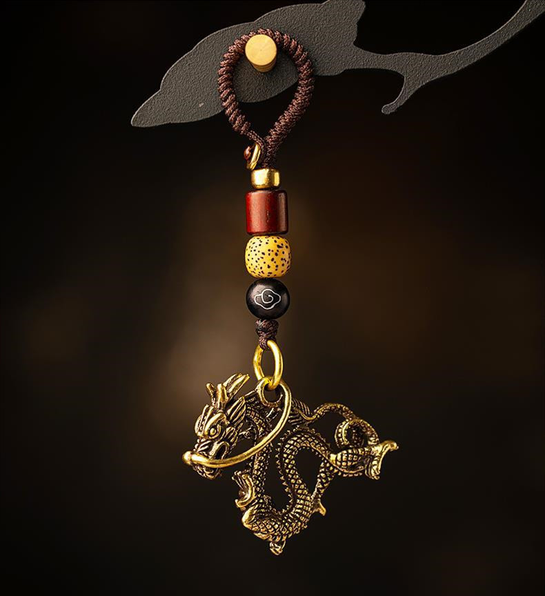 Vintage Handmade Pure Brass Keychain