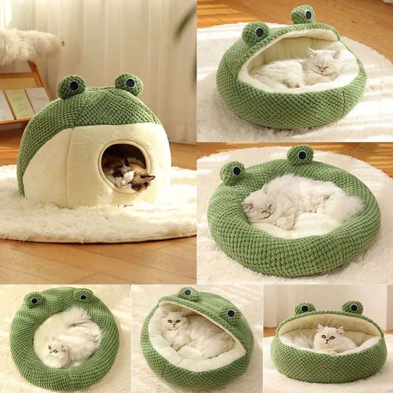 Little Frog Pet Warm Plush Cat Dog Nest