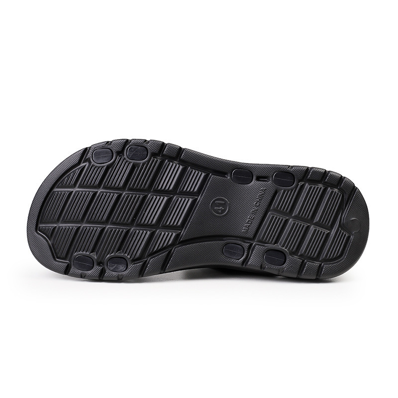 Black Simple Open Toe Trendy Flip-Flops - Image 3