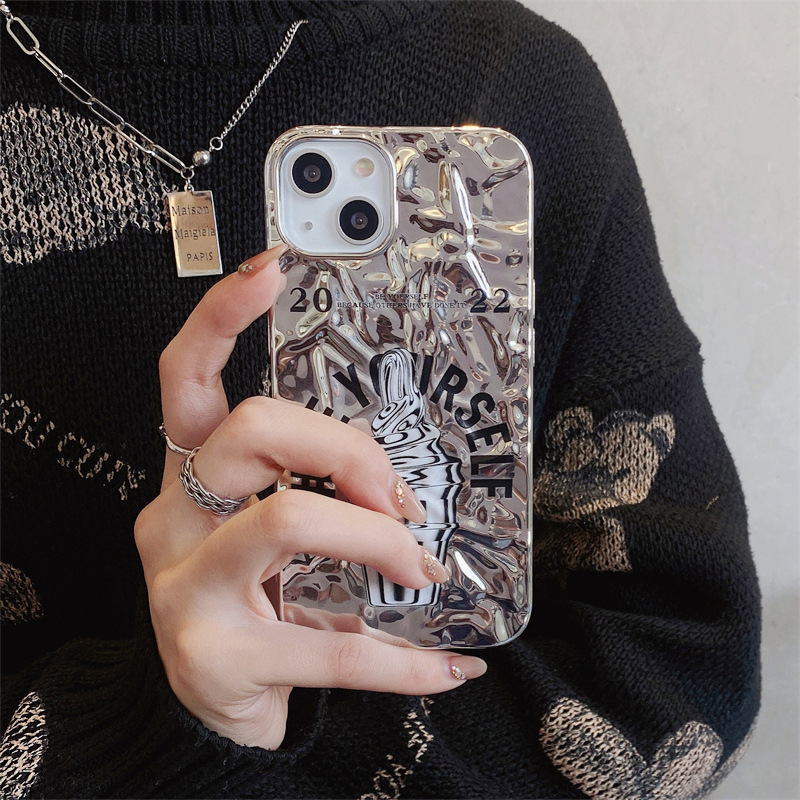 Electroplated Tin Foil Wrinkle Phone Case - Image 3