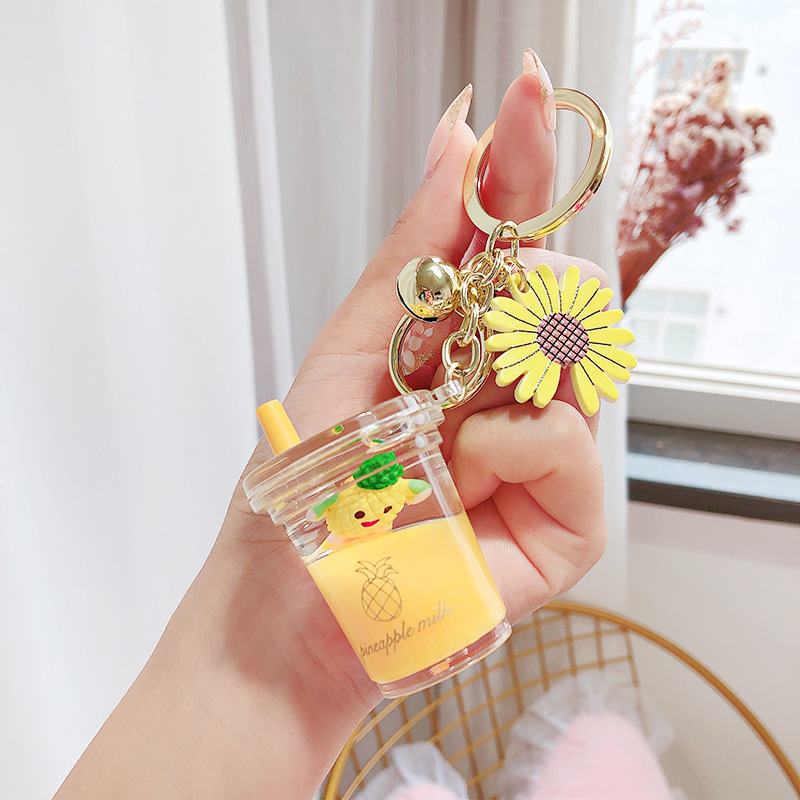 Cartoon Fruit Daisy Acrylic Bottle Keychain - Image 7