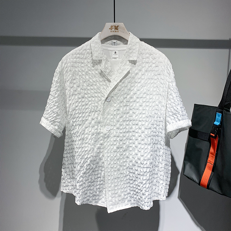 Checkered Loose Half Sleeve Shirt