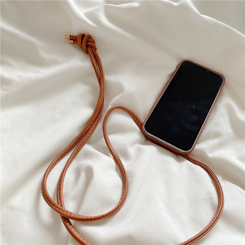 Simple Leather Lanyard Phone Case - Image 3