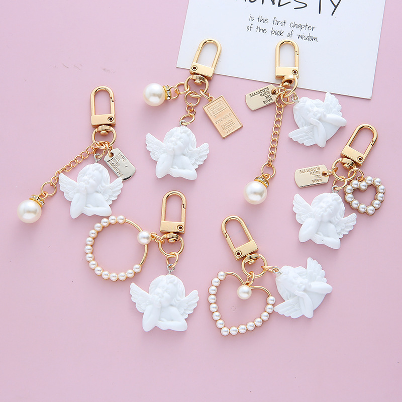 Retro Baroque Angel Headset Keychain