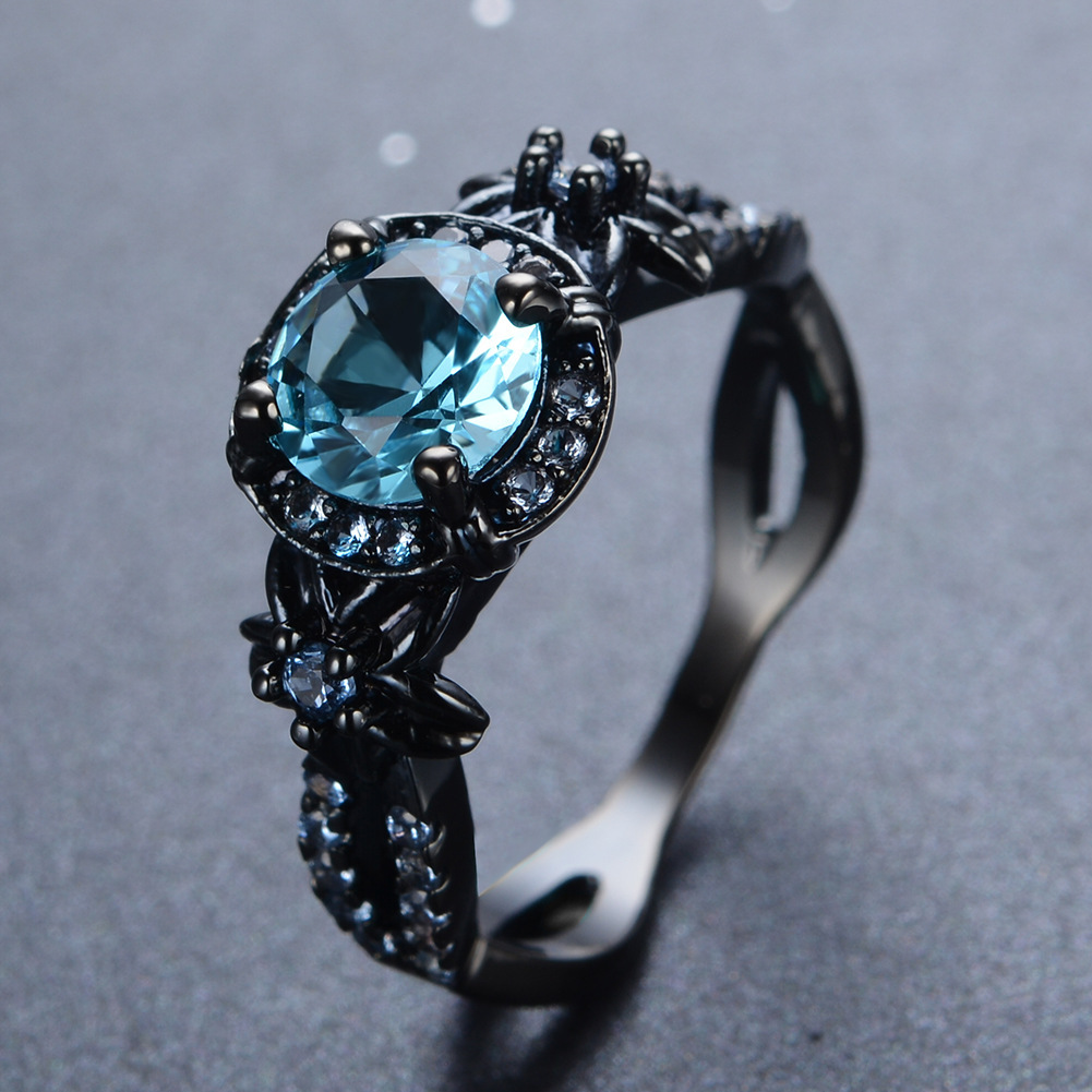 Black Gold Opal Diamond Men Ring - Image 2