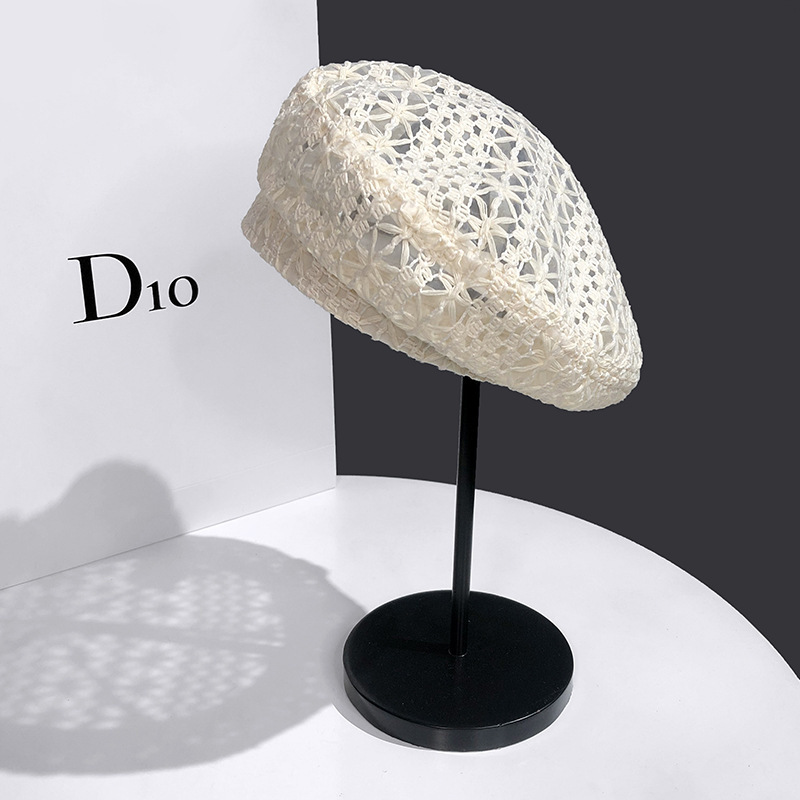 Women's Woven Hollow Beret Hat