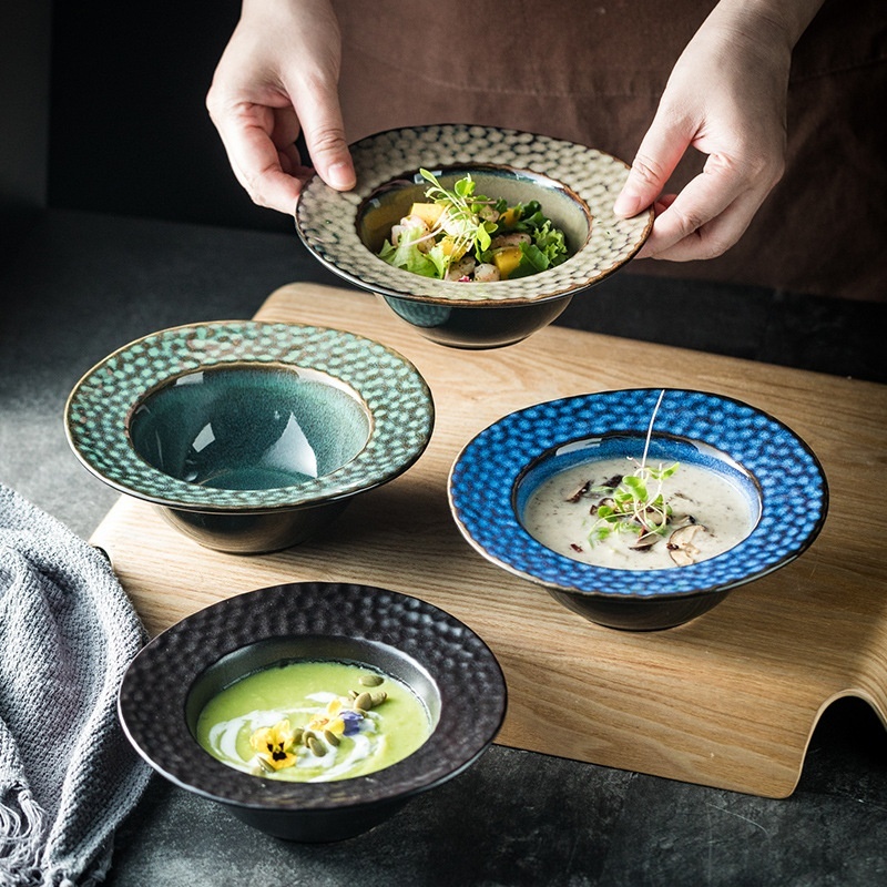 Japanese Style Thick Soup Deep Plates