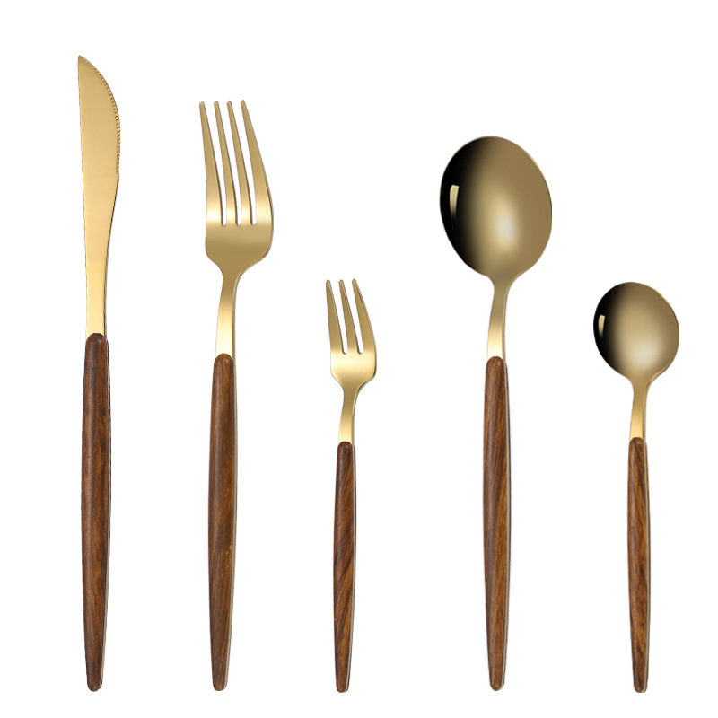 Stainless Steel Cutlery With Wood Handle - Image 2