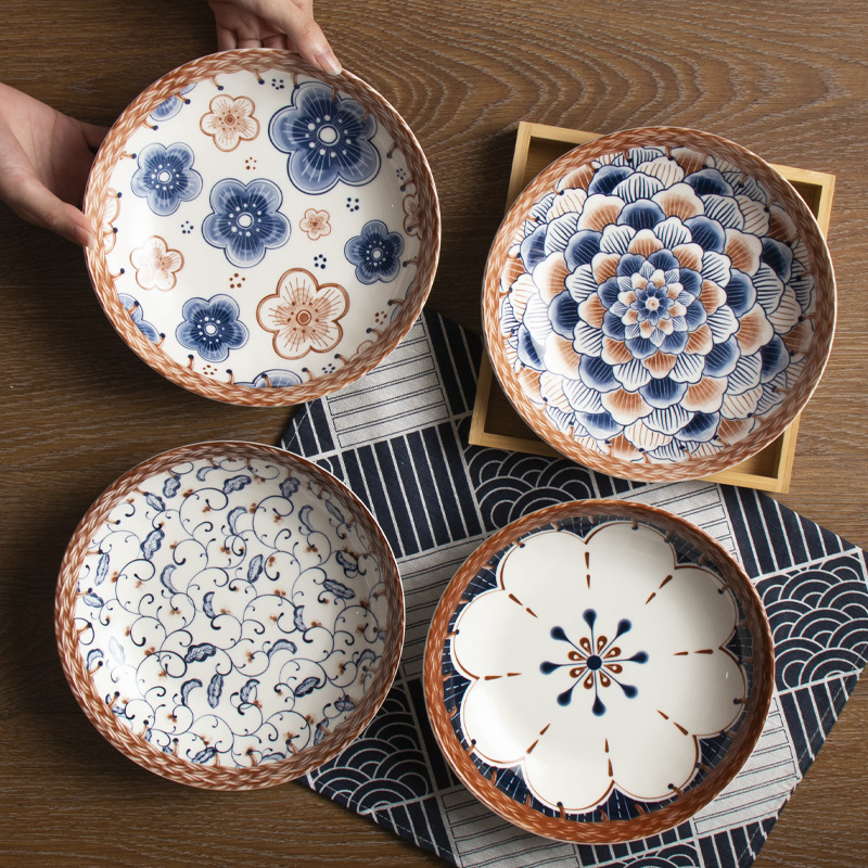 Vine Ceramic Underglaze Color Plates