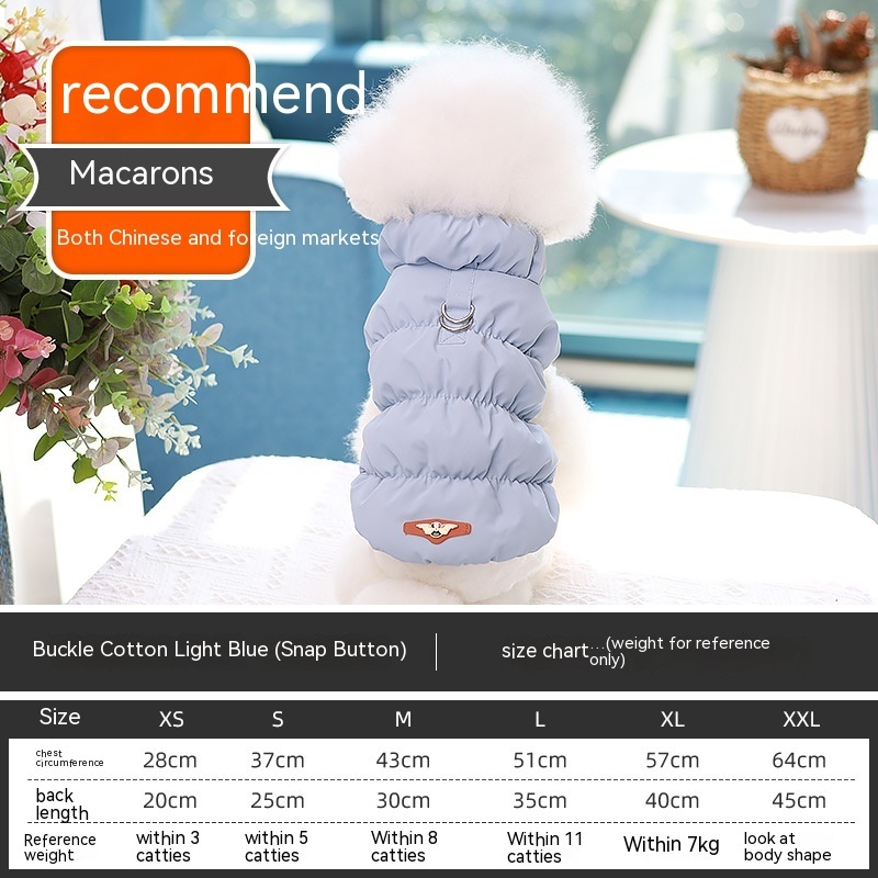 Dog Warm Cotton Vest With Buckle - Image 8