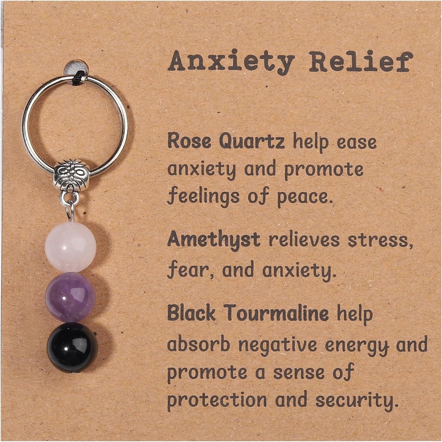 Green Chalcedony Bracelet Zebra Keychain - Image 6