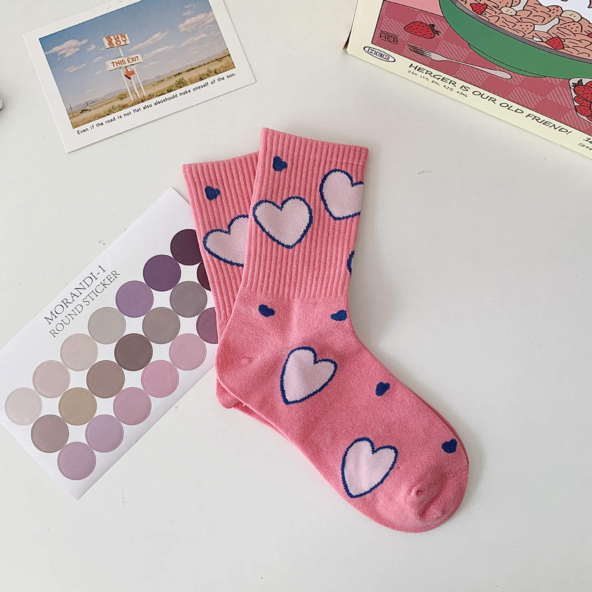 Women Cute Sweet Harajuku Flower Socks - Image 2
