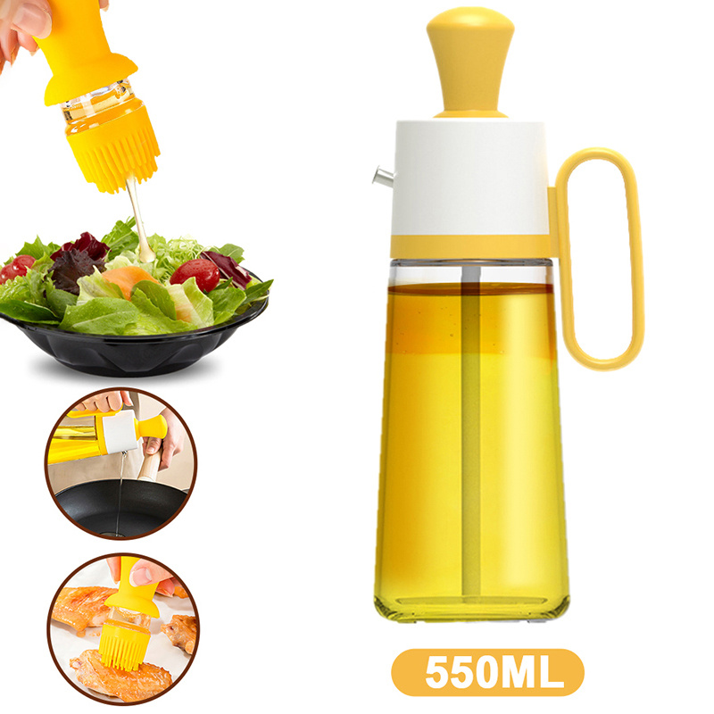 Silicone 2 In 1 BBQ Oil Dispenser Spray With Brush