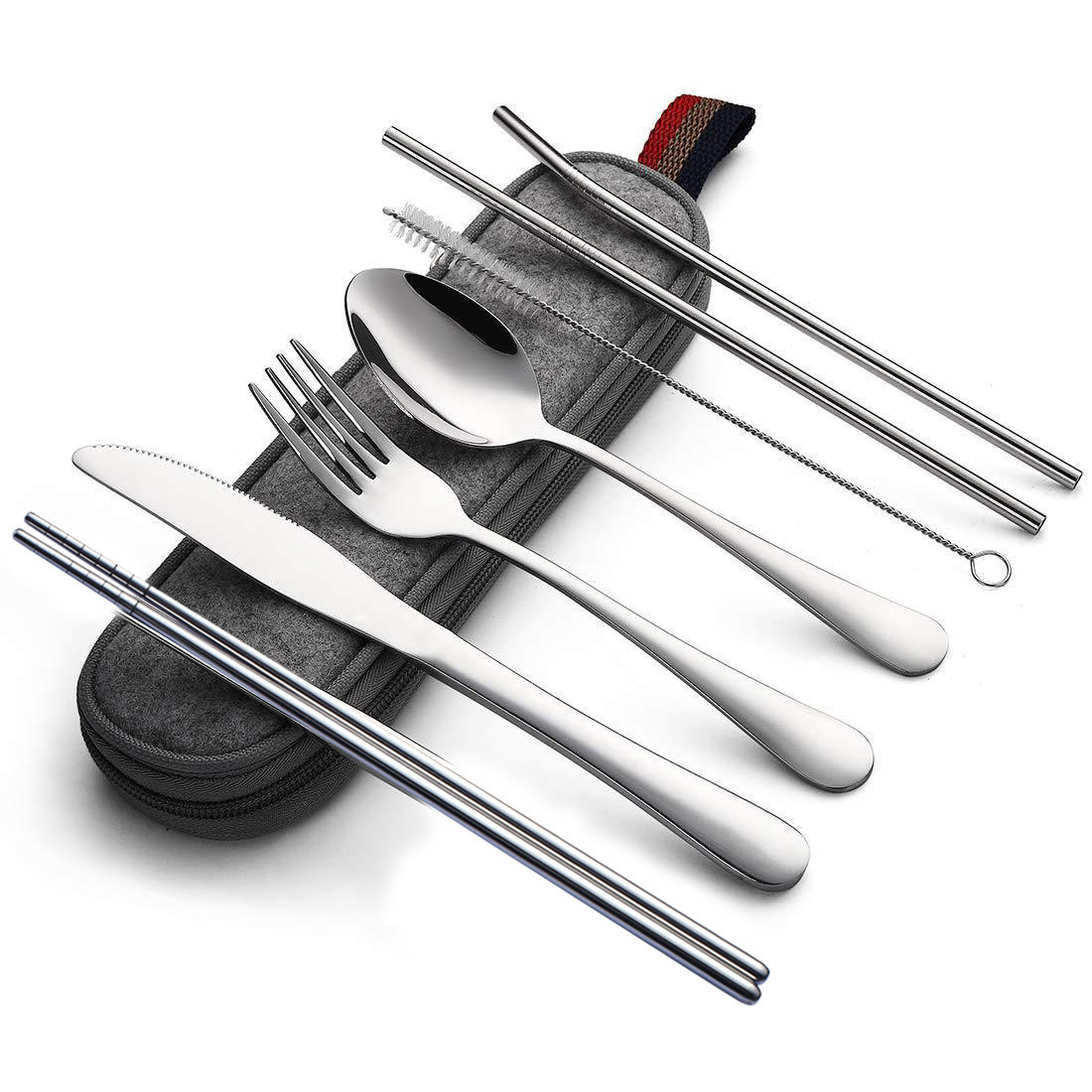 Portable 304 Stainless Steel Titanium-Coated Cutlery - Image 6