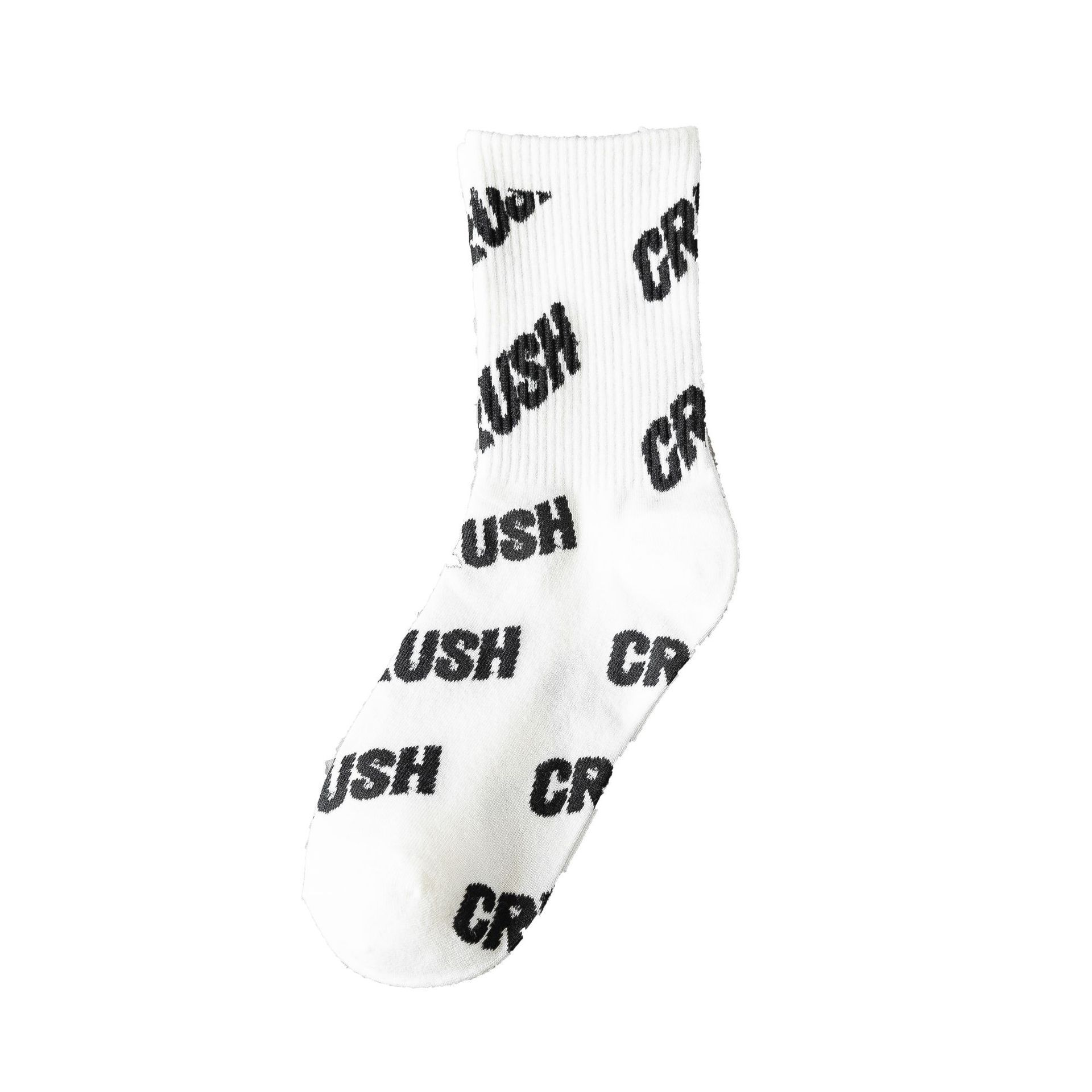 B&W Embroidered Planet Athletic Socks - Image 5