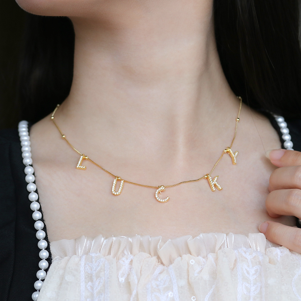 DIY Fashion Simple Zircon Necklace - Image 3