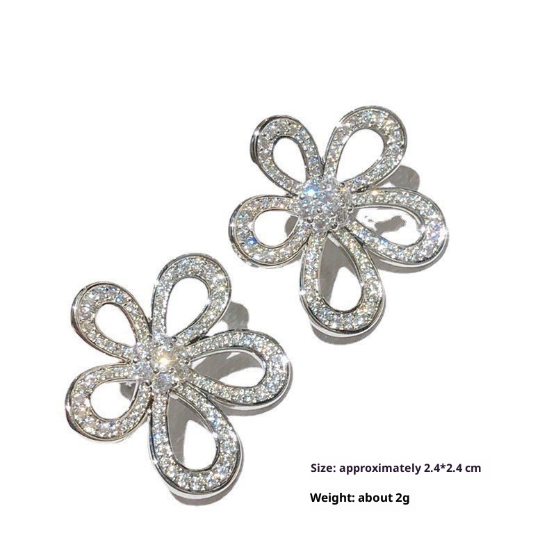 Hollow Sunflower Earrings For Women - Image 5