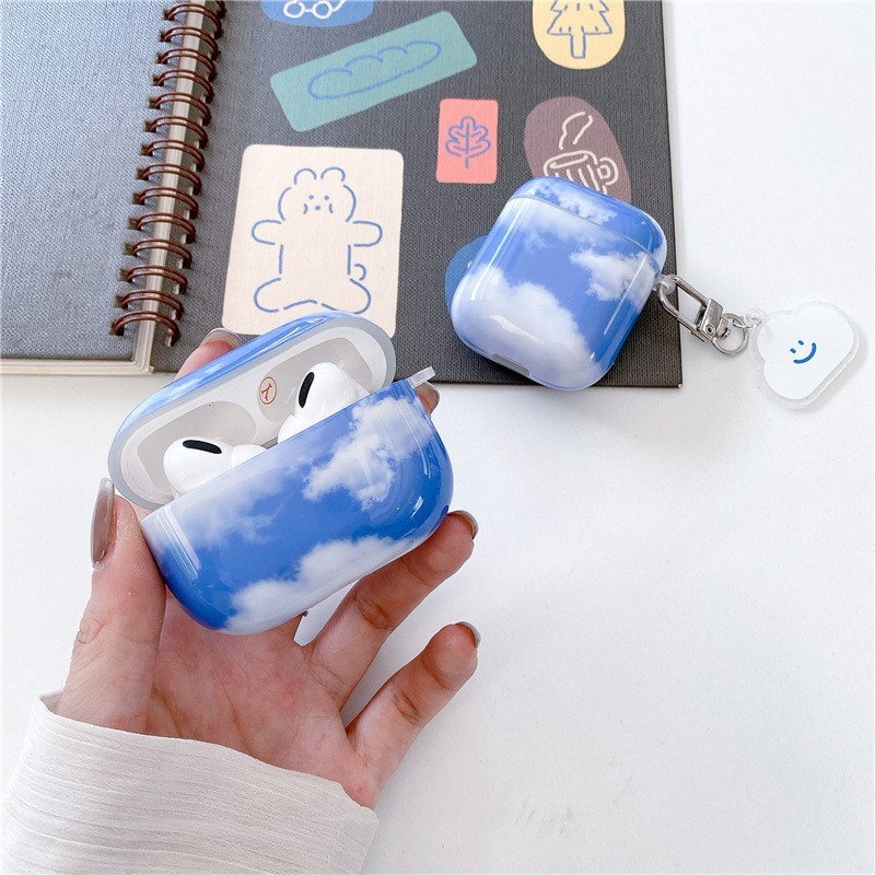Blue Sky and White Clouds Earphone Case