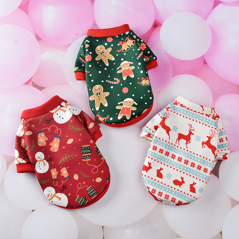 Pet Cartoon Christmas Printed Dog Cloth