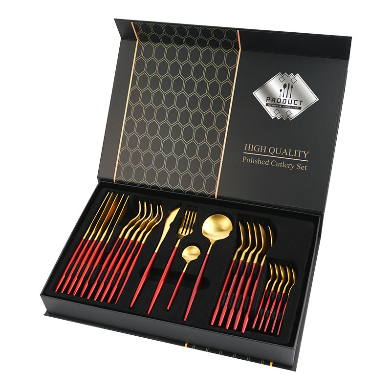 24-Piece Stainless Steel Portuguese Western Cutlery Set