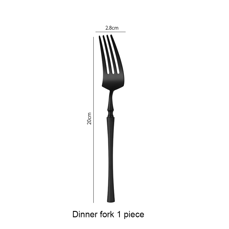 Matte Black Stainless Steel Luxury Flatware Set - Image 5