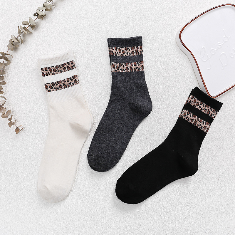 Mid-calf Leopard Print Socks For Women - Image 7