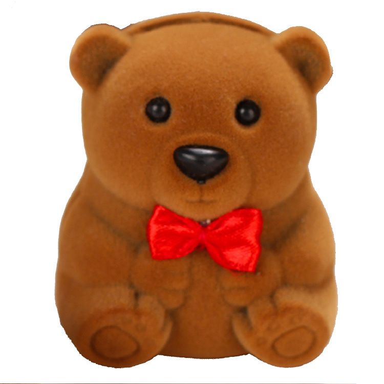 Flocking Box Bear Packaging Ring Box - Image 5