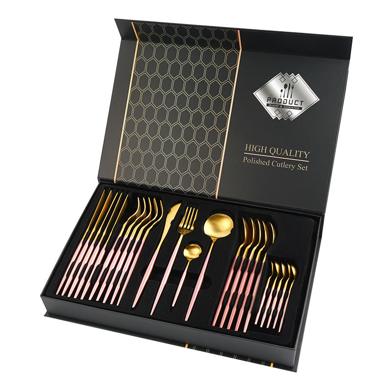 24-Piece Stainless Steel Portuguese Western Cutlery Set - Image 4