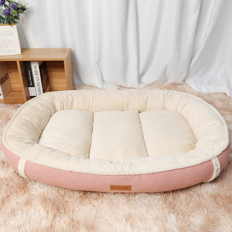 Non-Slip Linen Round Dog Mat Pet Nest - Image 4