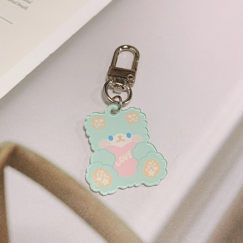 Ins New Bear Heart Keychain - Image 7