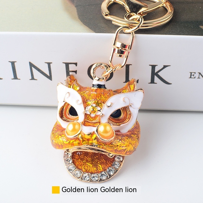 Lion Keychain With Diamond Pendant - Image 3