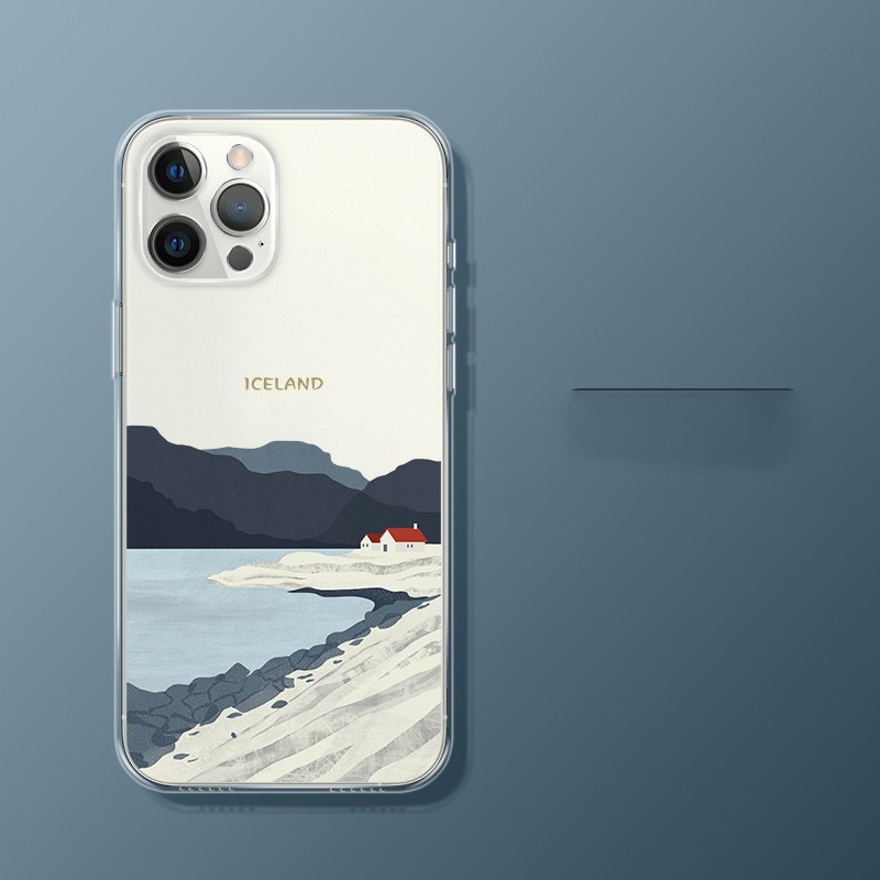 Simple Edge Iceland Transparent Phone Case