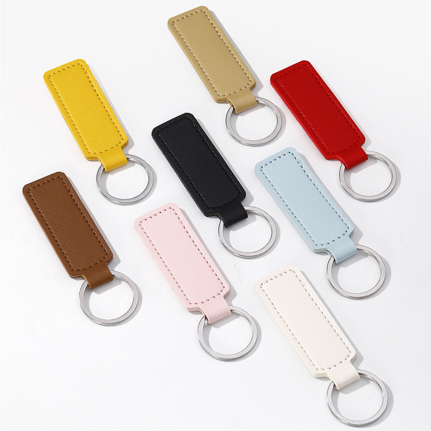 Simple Leather Car Keychain