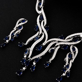 Crystal Zircon Tassel Pendant Set - Image 5
