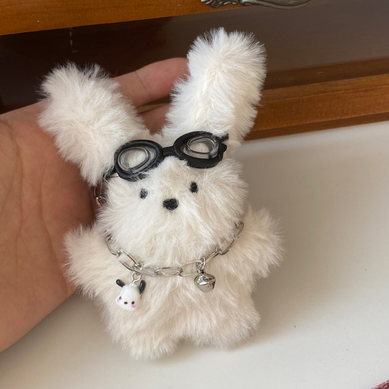 Fashion Pilot Long-Haired Rabbit Keychain - Image 4