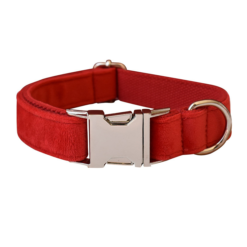 Red Velvet Double Layer Dog Collar - Image 7