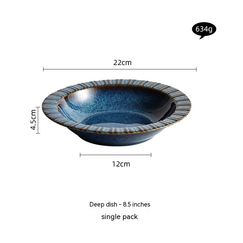 Ceramic Kiln Baked Starry Sky Rice Bowls And Plate - Image 2