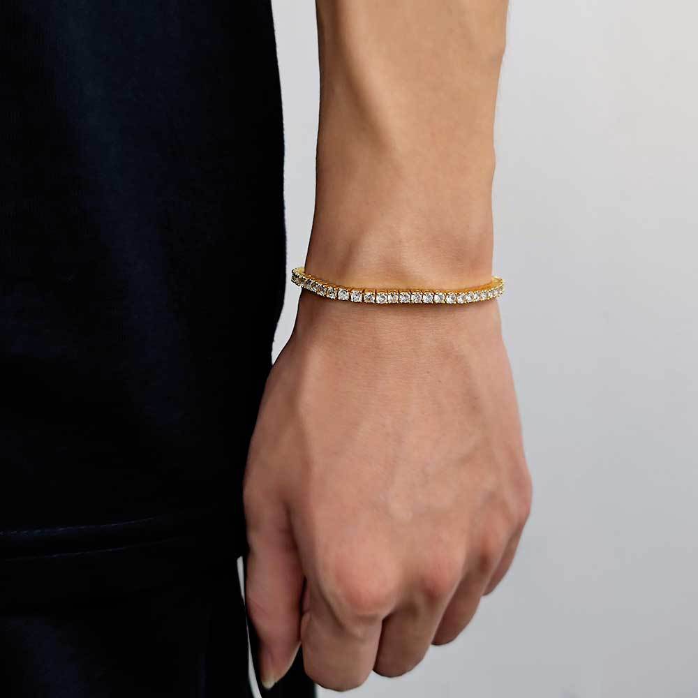 Zircon Rhinestone-Encrusted Bracelet