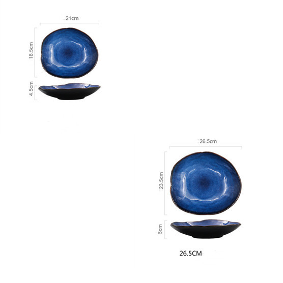 Household Ceramic Western Irregular Plates - Image 2