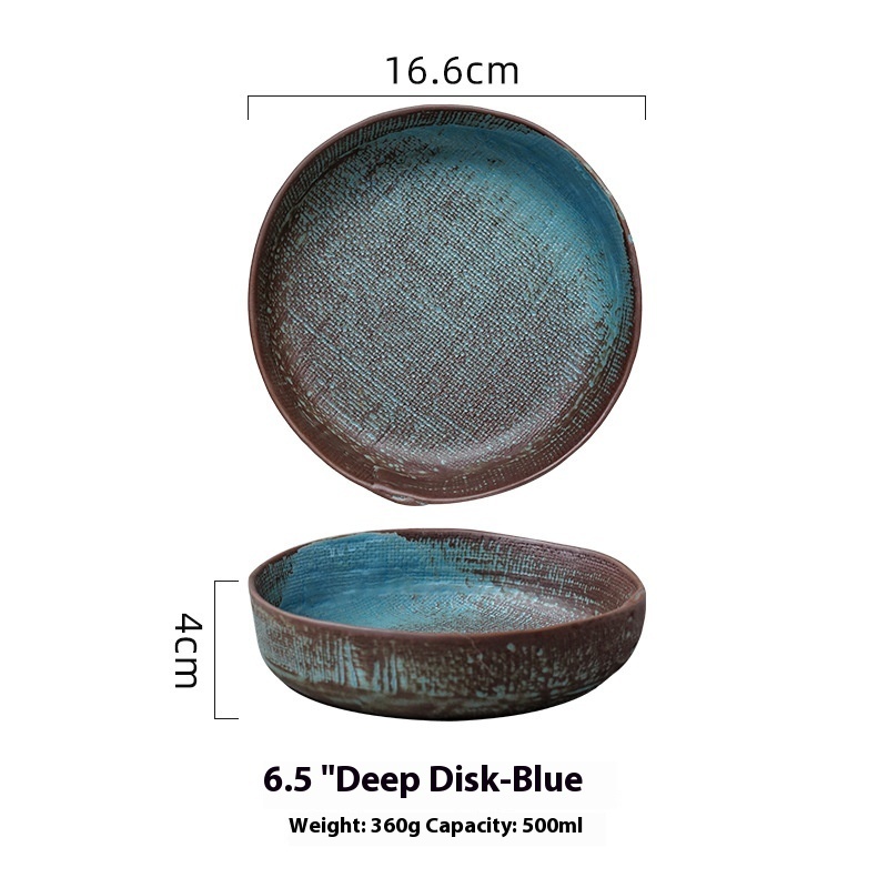 Creative Retro Ceramic Deep Plates - Image 2