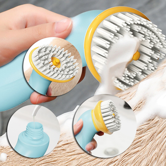 Hand-Held Pet Shower Grooming Brush